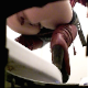 A voyeur cameraman gets a good view of a girl squatting over a toilet and taking a nice sized shit. Audio is excellent, but he must have been nervous or excited because the camera work is a bit shaky. Over 3 minutes.